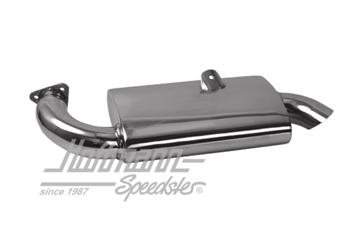 Pot d'échappement, simple, Phat Boy, inox                                                           