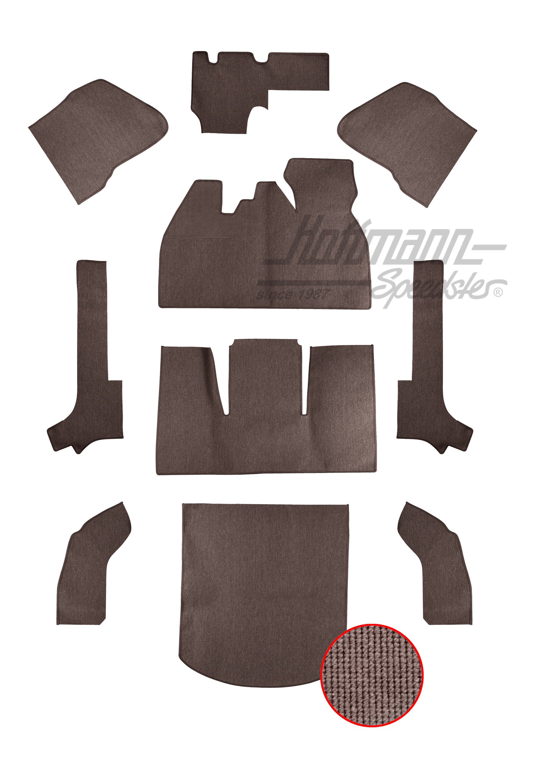 Kit moquettes, Cabriolet, 56-64, fil de poil (10), anthracite |  | 026-5044-02