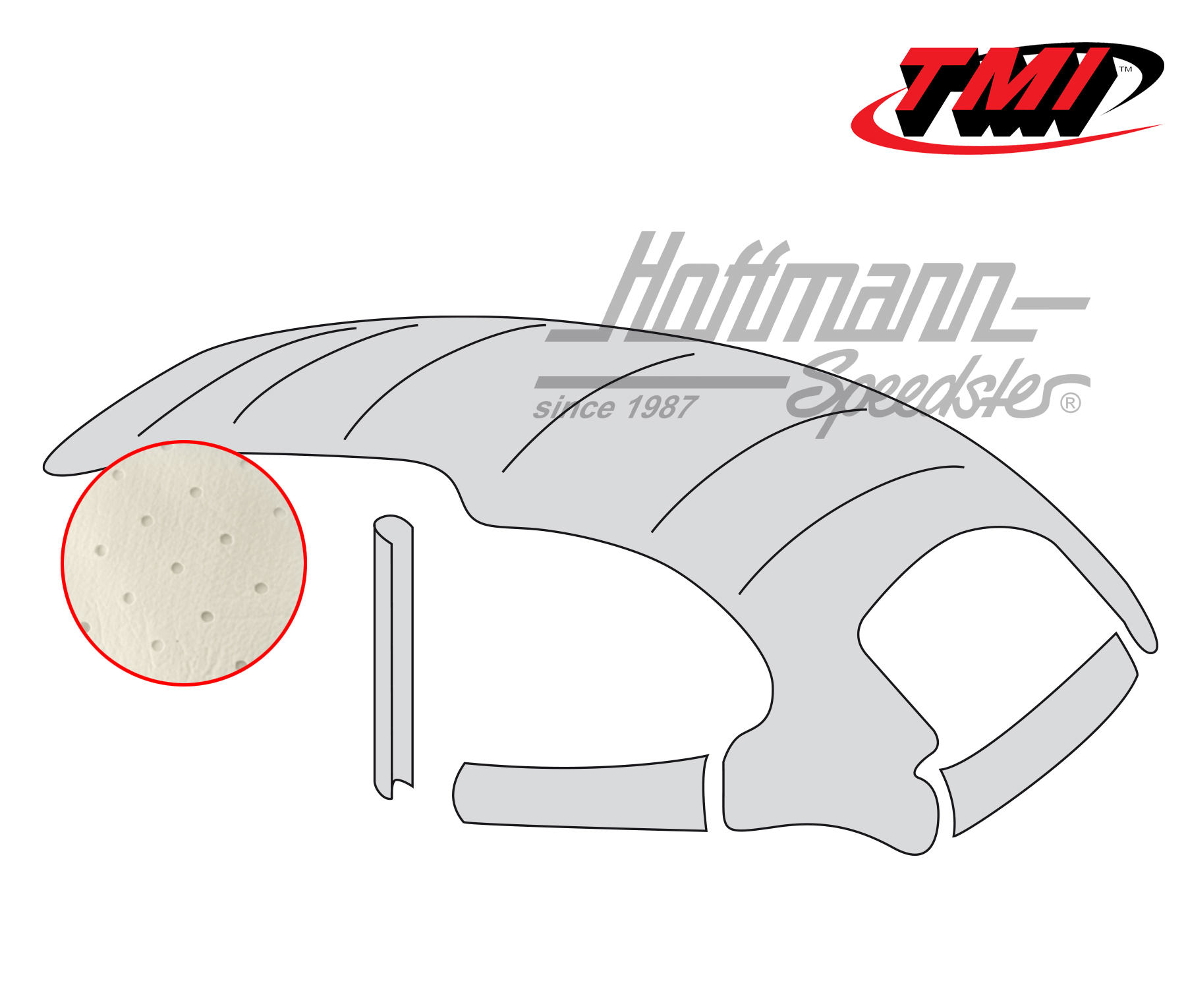 Ciel de toit, universel, perforé, blanc cassé, 8.46-7.67 | 20-1102-44 | 055-7128