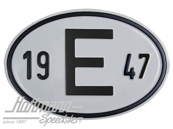 Plaque de nationalité "E", alu, avec année "1947" |  | 020-2403-47