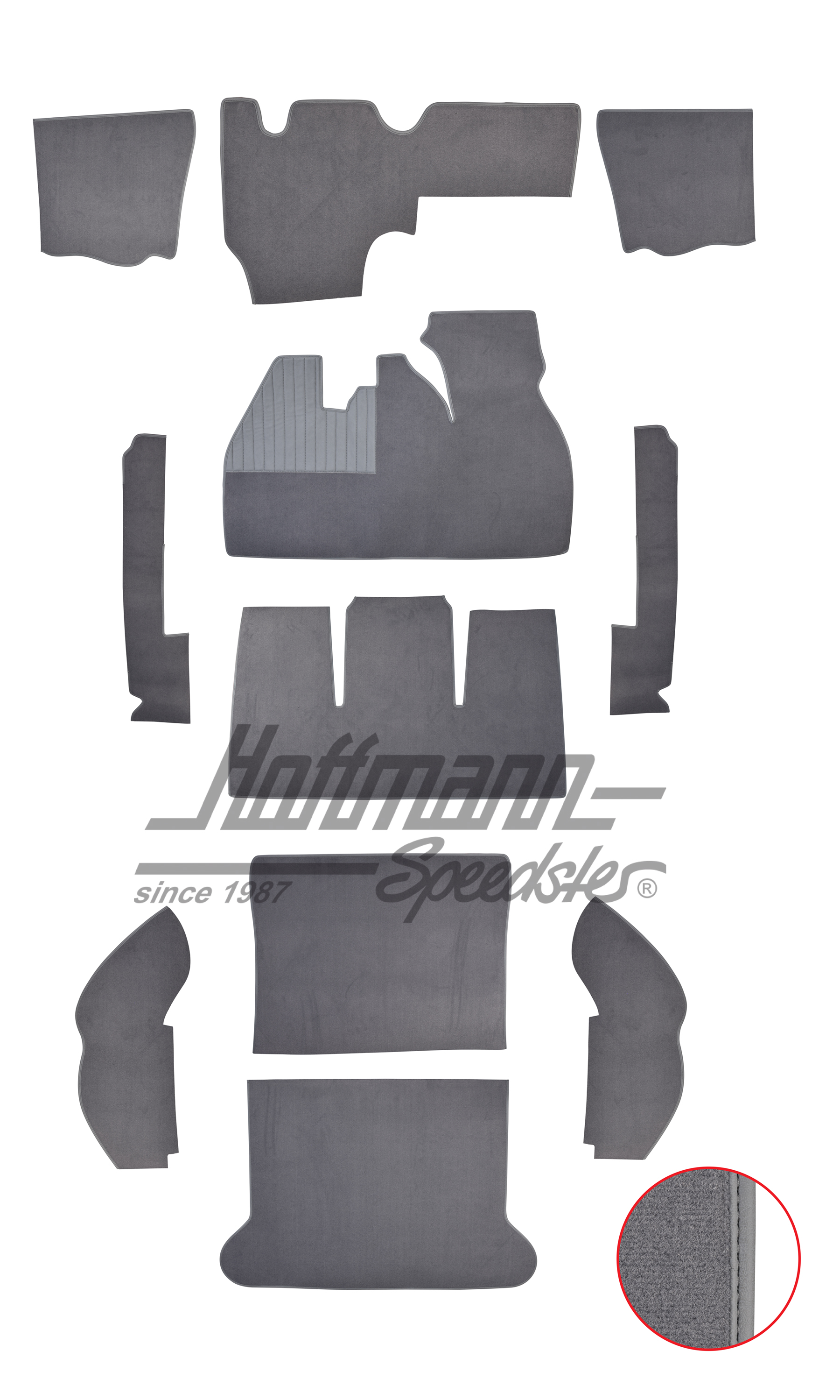 Kit moquettes, Cox Berline, 8.61-7.68, gris |  | 026-5423