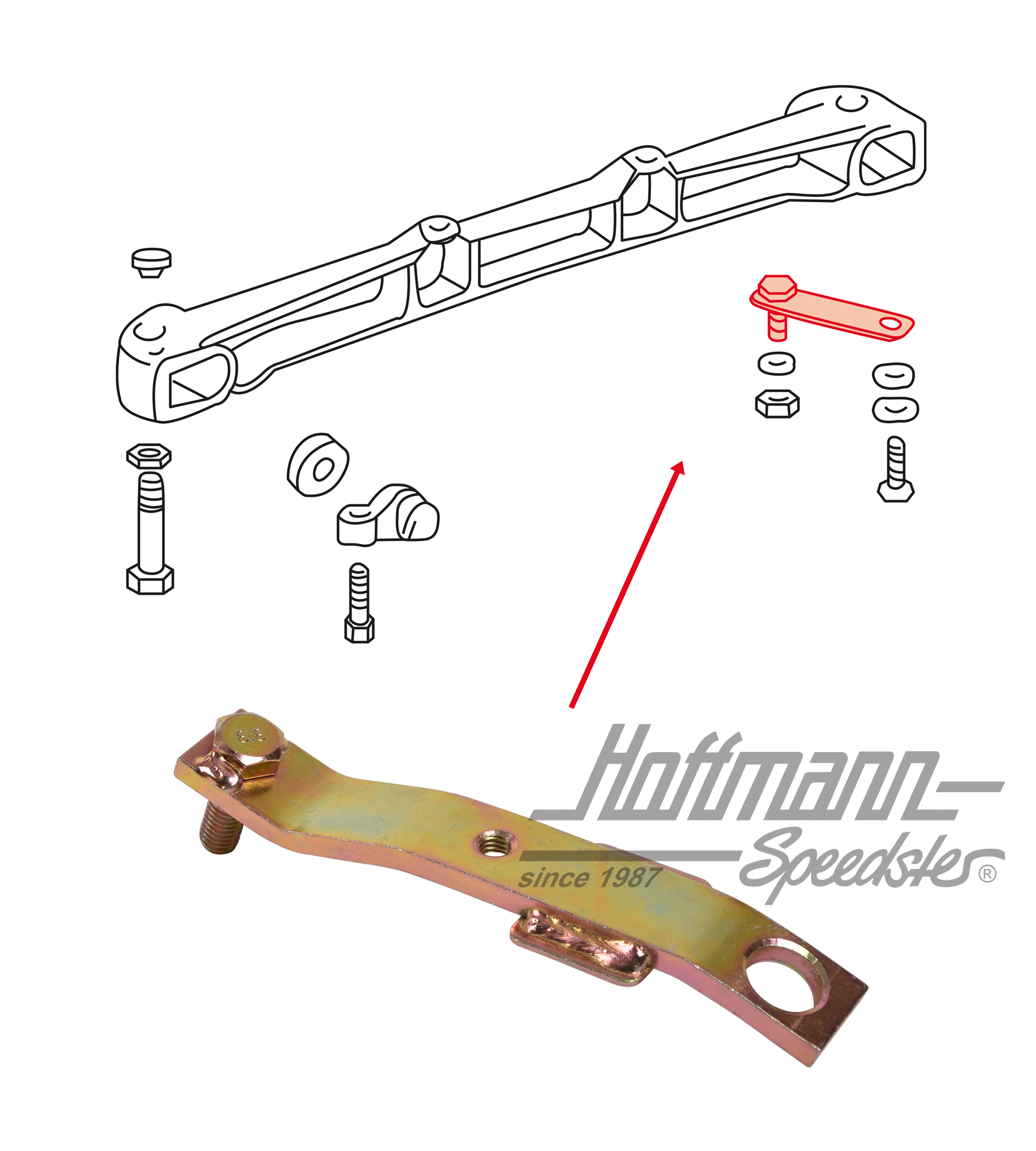 Cadre support, plaque de blindage

, bras triangulaire, Turbo                                     