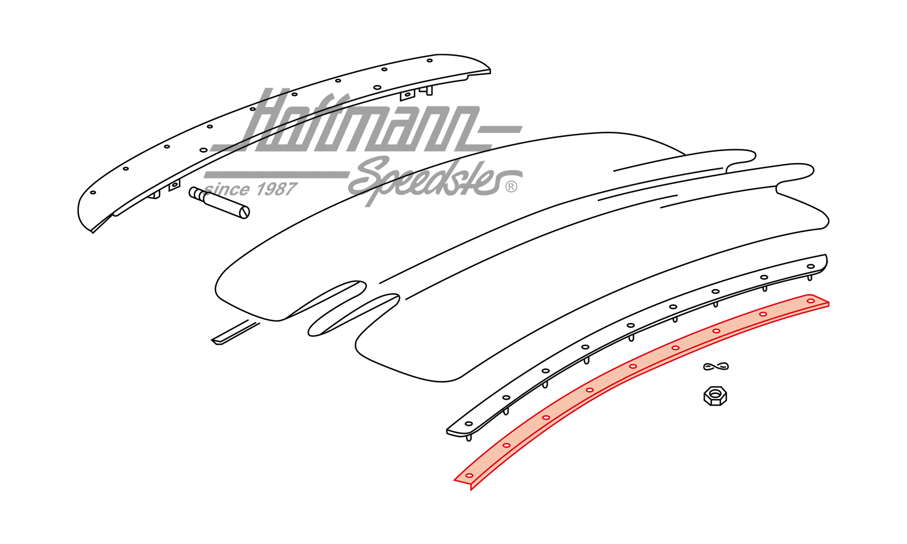 Barre de renfort, intérieur, étrier de serrage, 7.56-7.67                                           