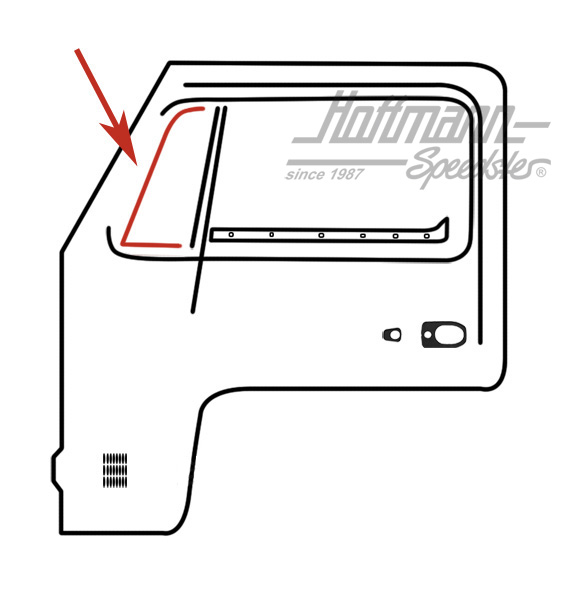 Joint de déflecteur, Bus T2, 8.67-, gauche | 241 837 625 | 090-6161
