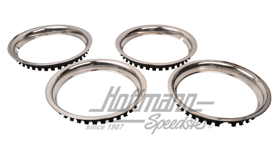 Jeu d'enjoliveurs autour de roue, universel, inox, 14"                                              