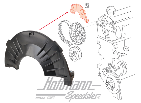 Couvre, courroie dentée, enhaut/intérieur | 026 109 173 A | 110-0924