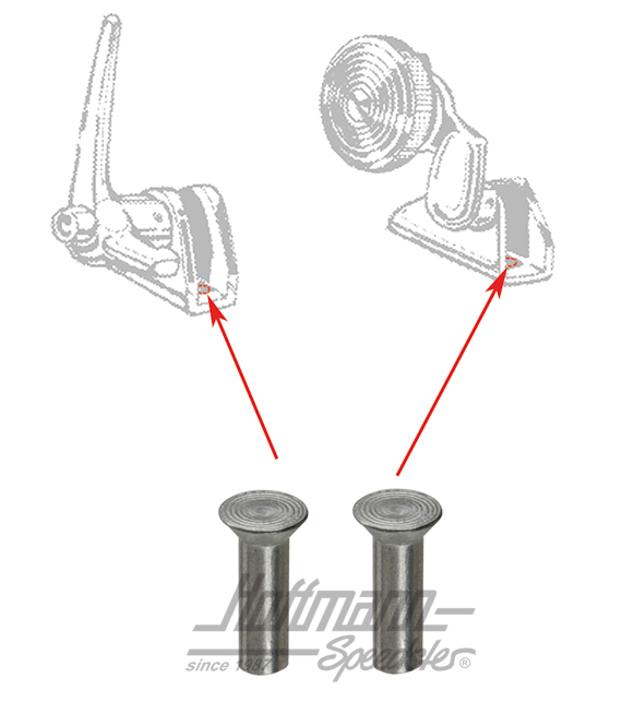 Rivet fixation pour verrou de déflecteur, Cabriolet, 8.64- |  | 020-4962-05