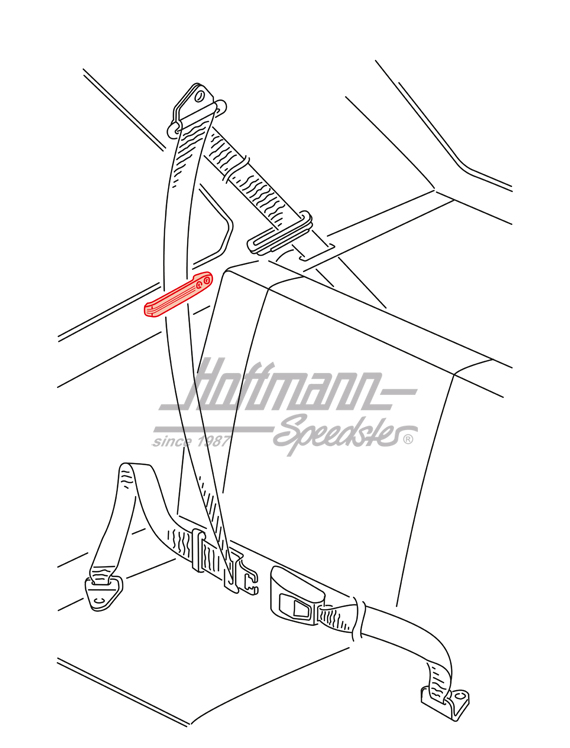 Cadre support, ceinture de sécurité, arrière                                                        