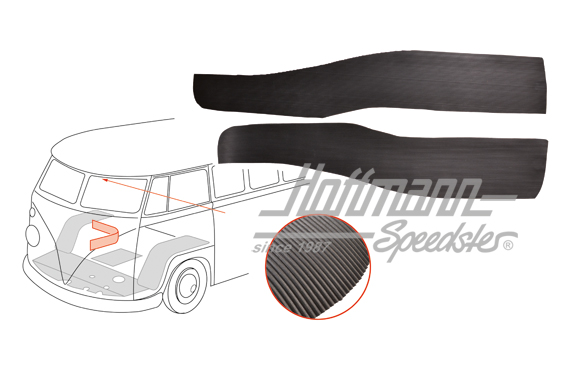 Revêtements caoutchouc, boîte de siège, Bus T1, 63-67 | 221 867 769 A | 098-0000-68