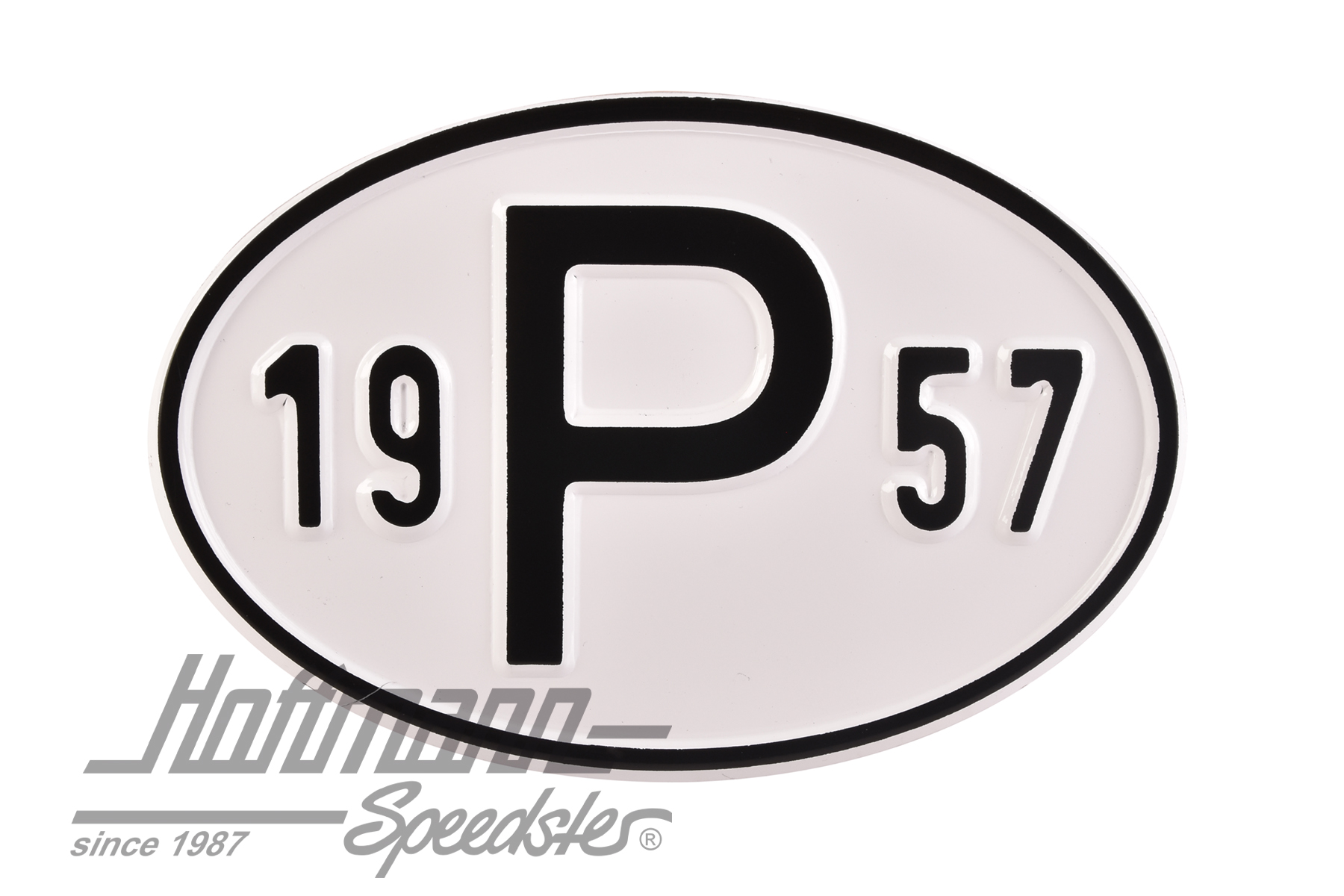 Plaque de nationalité "P", alu, avec année "1957" |  | 020-2405-57