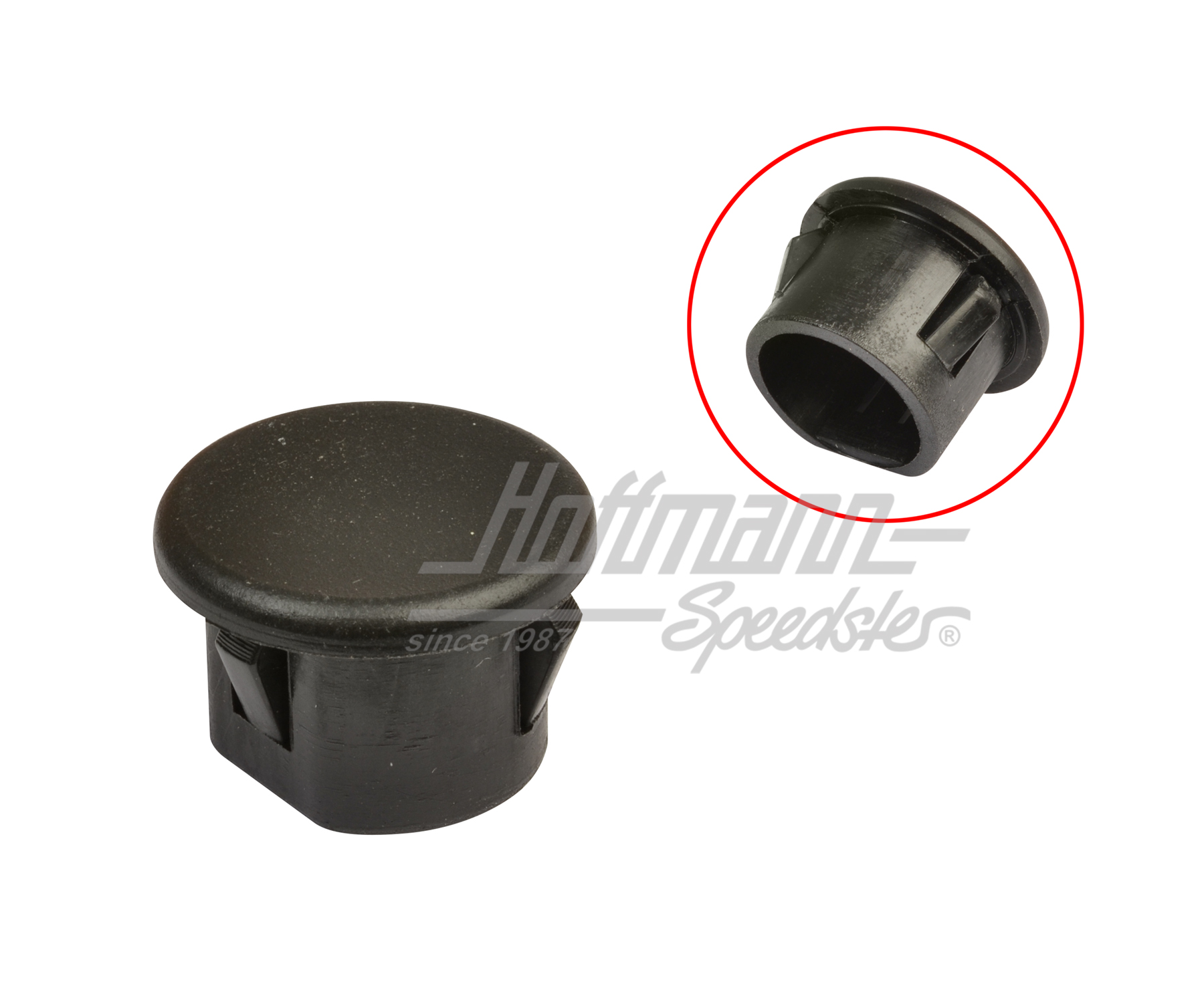 Bouchon, tableau de bord, 19.8mm, noir | 113 857 490 A | 020-2000-11