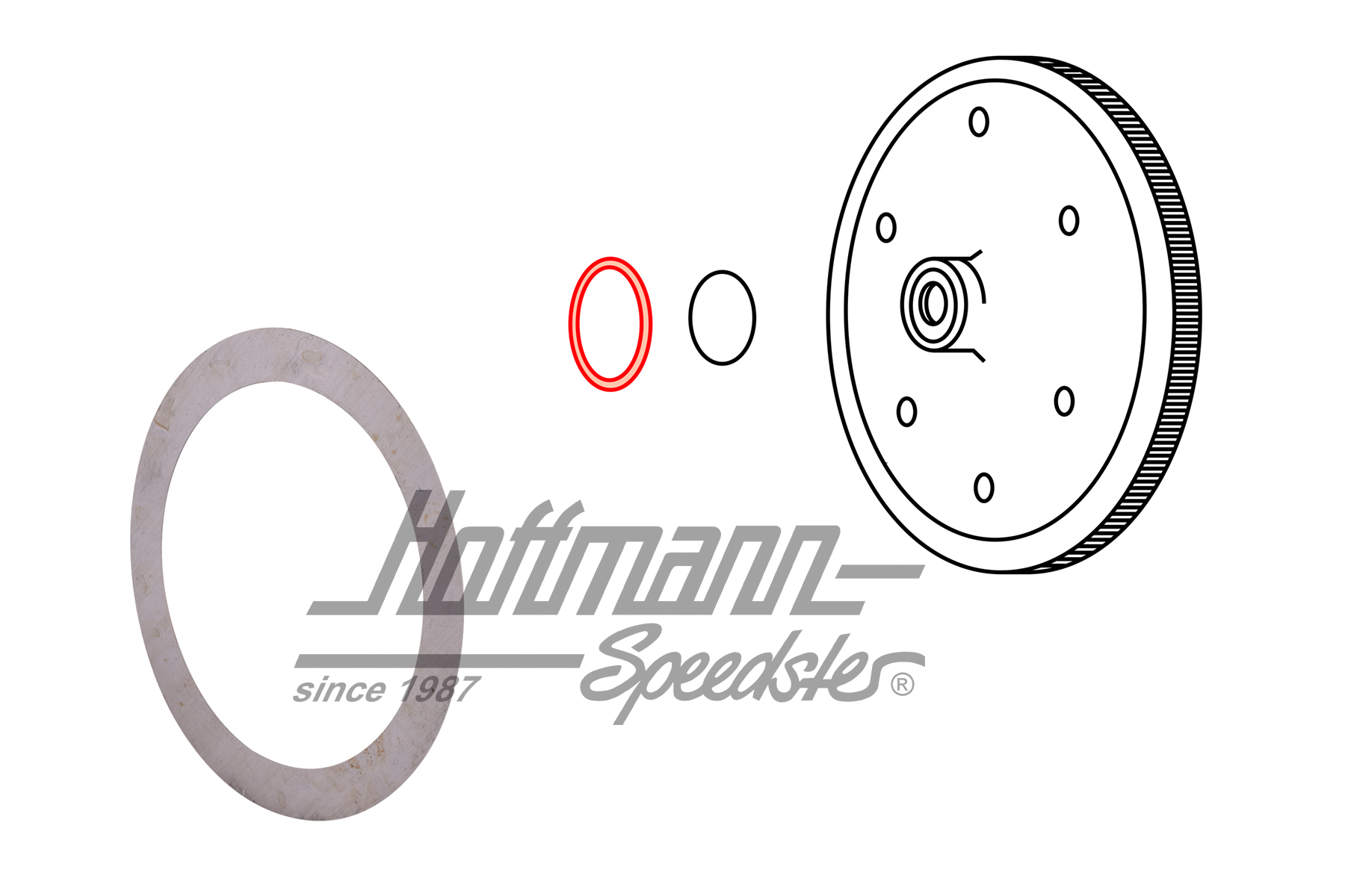 Rondelle, volant moteur, 0.22mm | 113 105 281 | 010-0134
