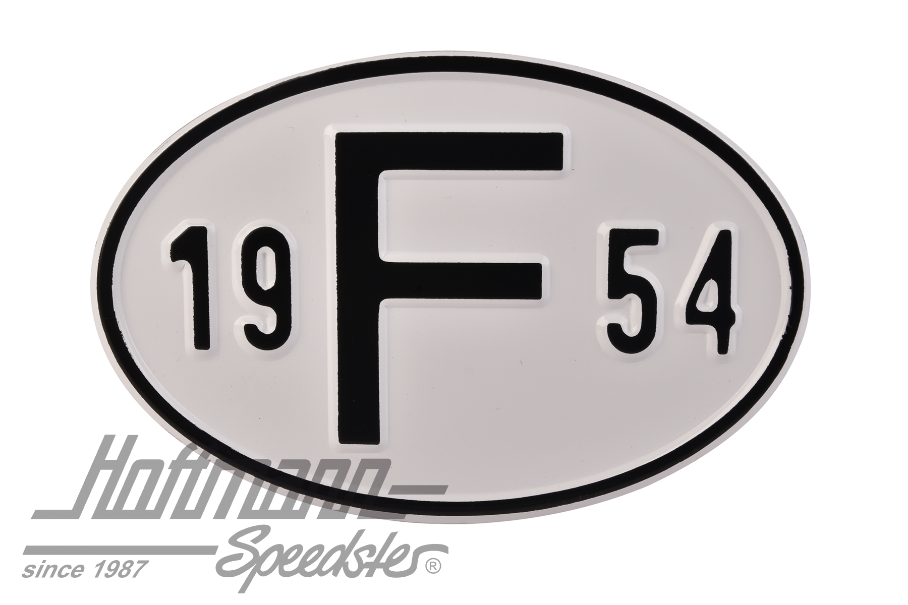 Plaque de nationalité "F", alu, avec année "1954" |  | 020-2399-54