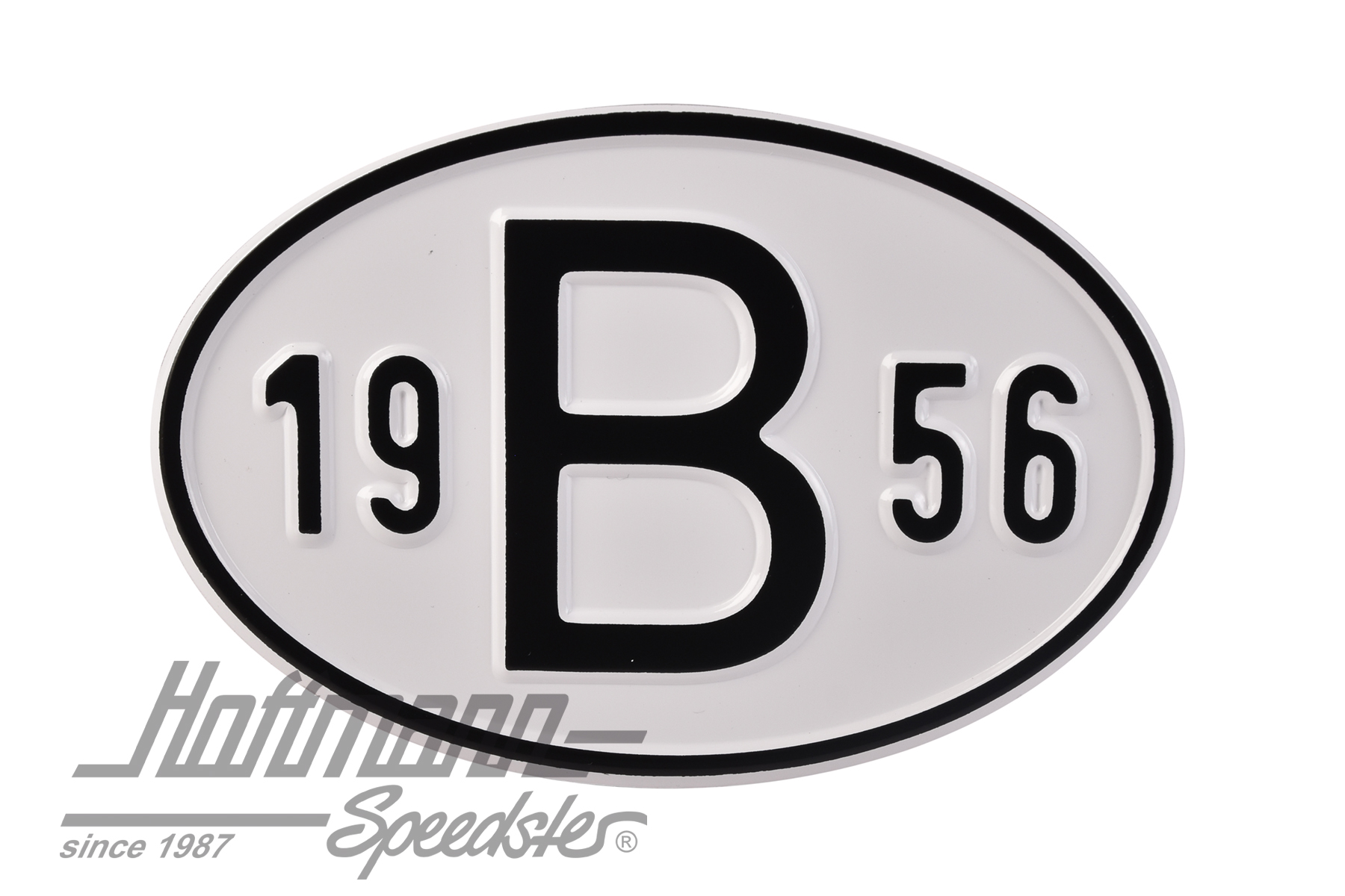 Plaque de nationalité "B", alu, avec année "1956" |  | 020-2397-56
