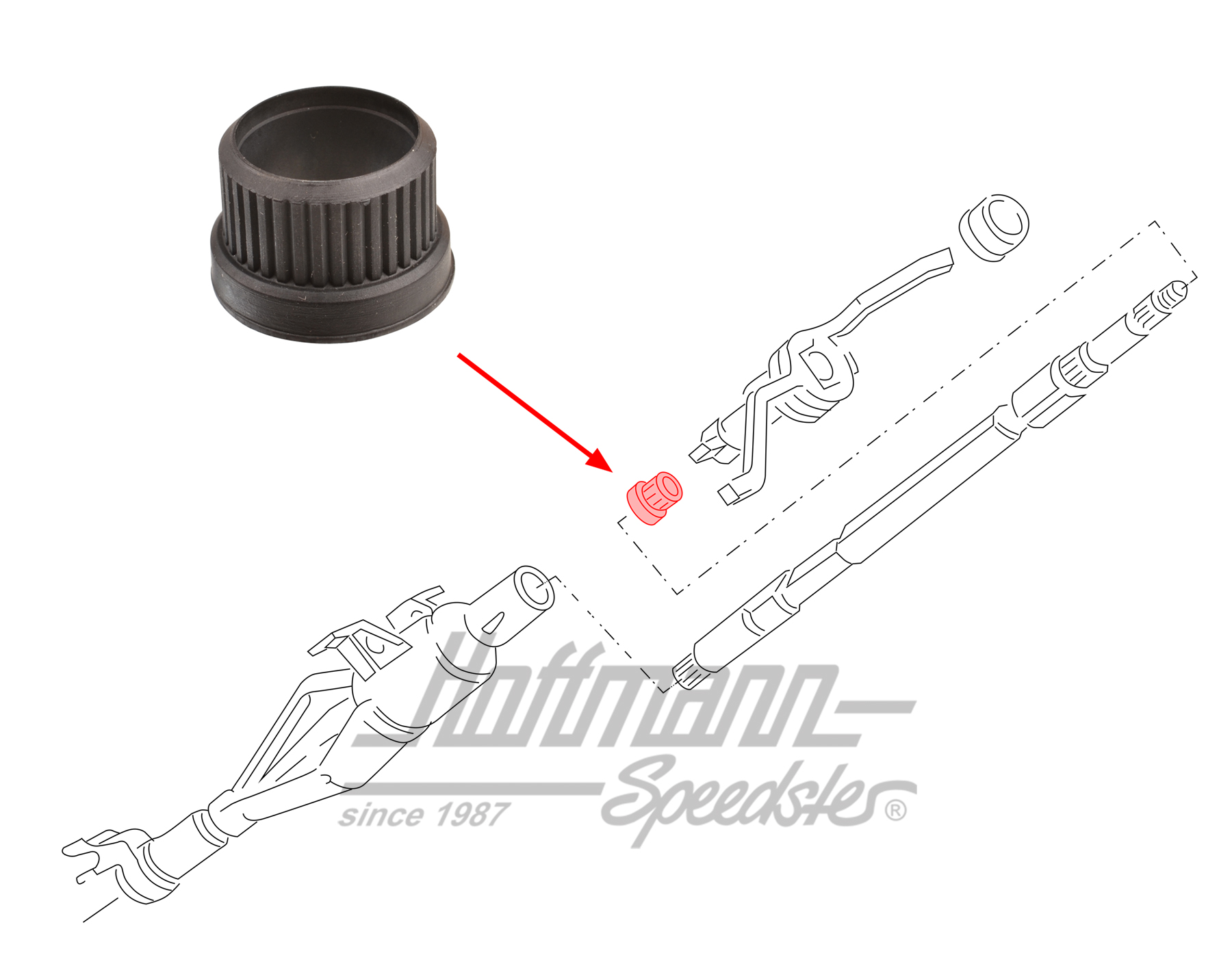 Bague-support, colonne de direction, en haut (nouvelle forme) | 811 419 341 D | 204-5008-40