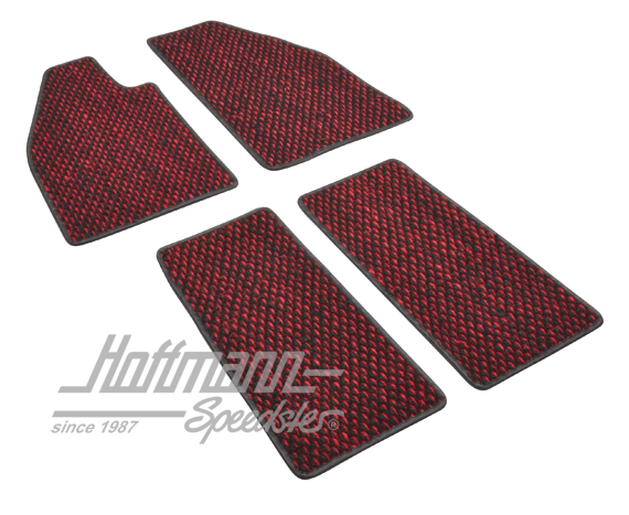 Tapis de sol, en coco, .57-.59, rouges/noirs | ZVW 2ARD | 020-5381-17