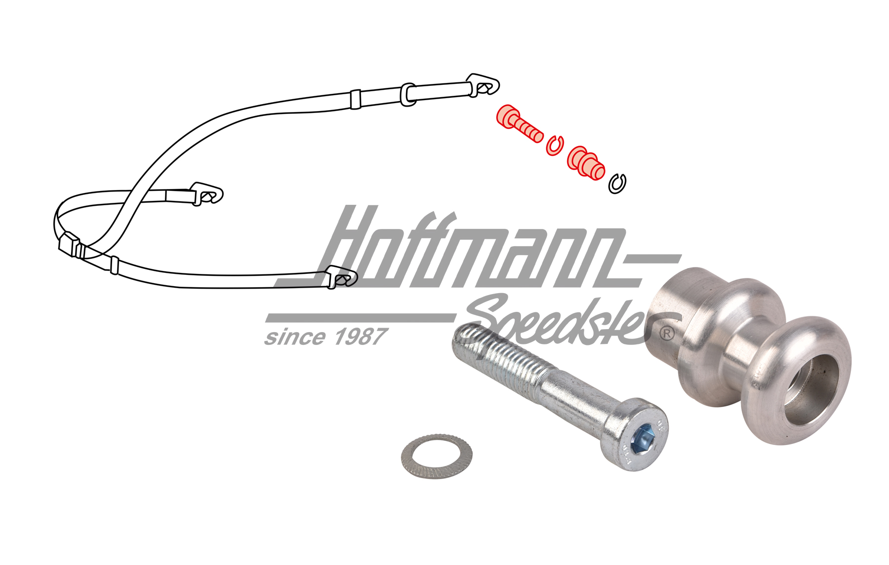 Jeu de boulons, ceinture de sécurité, 356 B/C, 911 | 644 803 121 00 | 510-7710