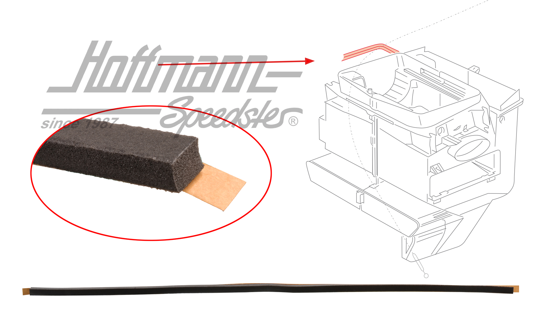 Joint, boîte de ventilateur, Golf 1 | 171 819 070 A | 180-7390