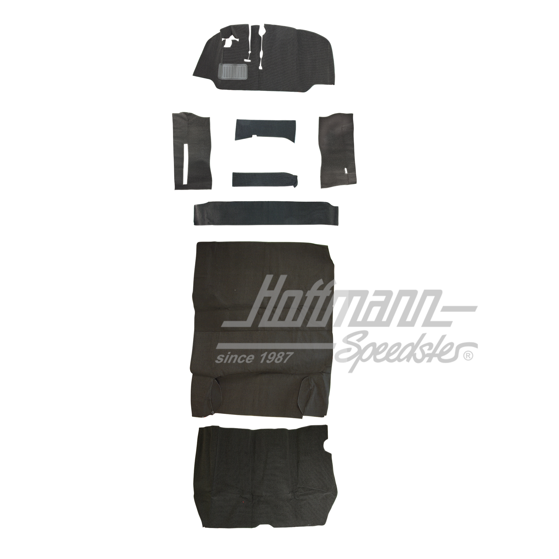 Kit moquettes, Bus T2, 8.67-7.72, gris (sans bourrelet
) | 34-F2110-407    ohne | 098-0027-05