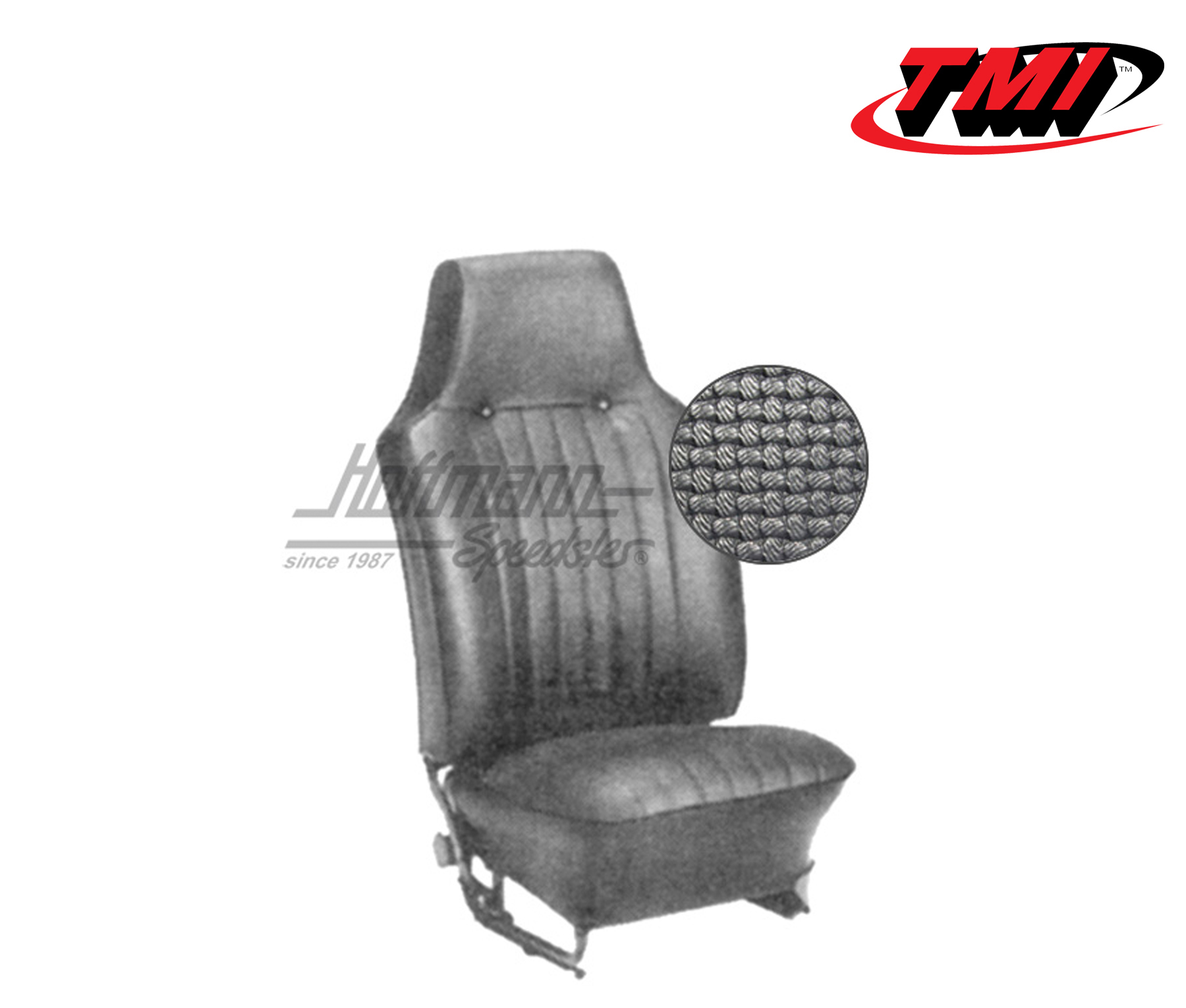 Housses de sièges, Cabriolet, 8.67-7.69, tissu natté, noires | 43-1324-01 | 055-6740