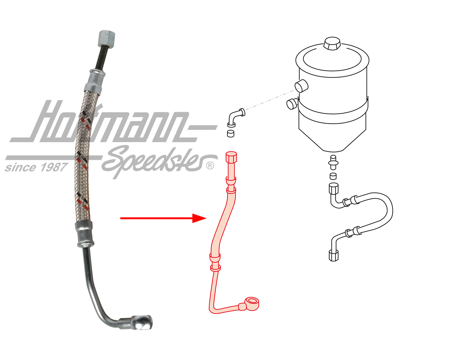 Conduit d'huile, boîtier du filtre, 356/356A | 539 07 818 | 505-1040-30