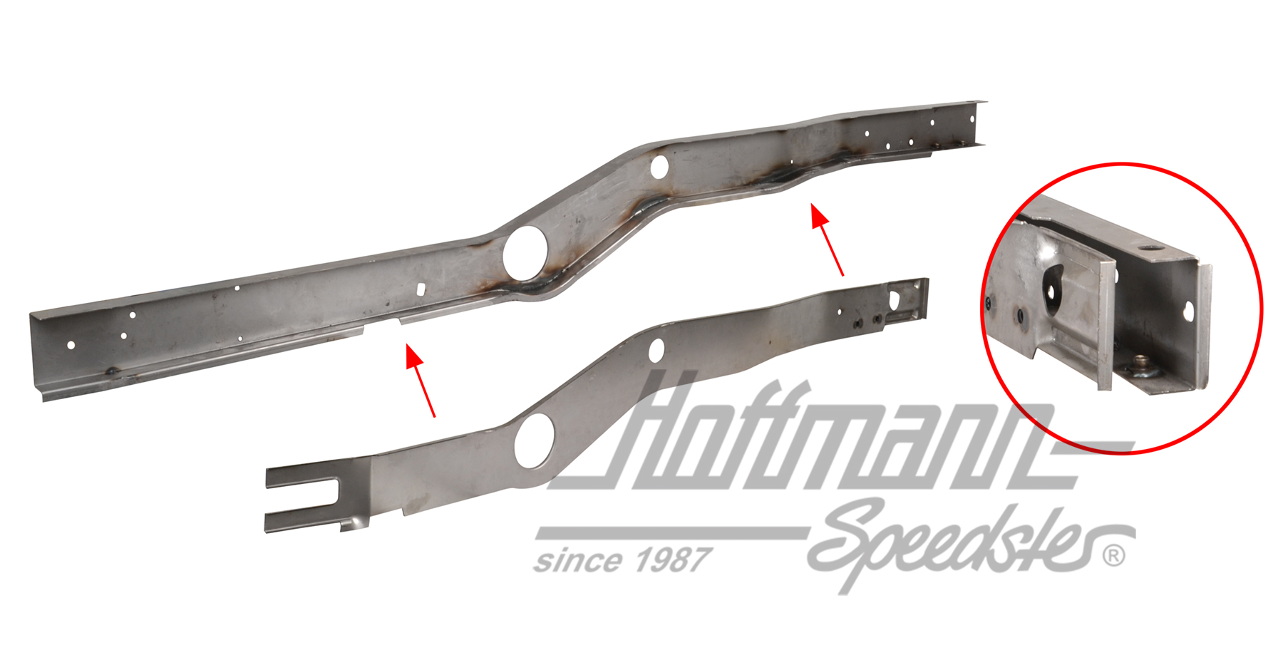 Longeron, arrière, Bus T2, 8.71-7.79, droite | 211 703 460A/211 703 110B | 096-0199-32
