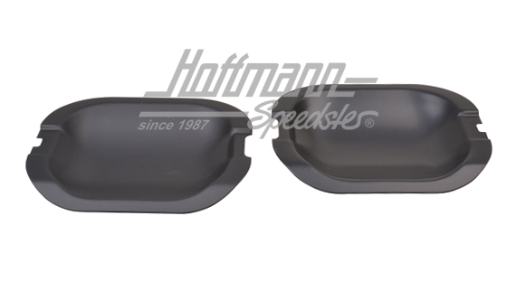 Coquilles de poigées de porte, alu, noir, Golf 3, 2-portes | 50031 | 200-6651