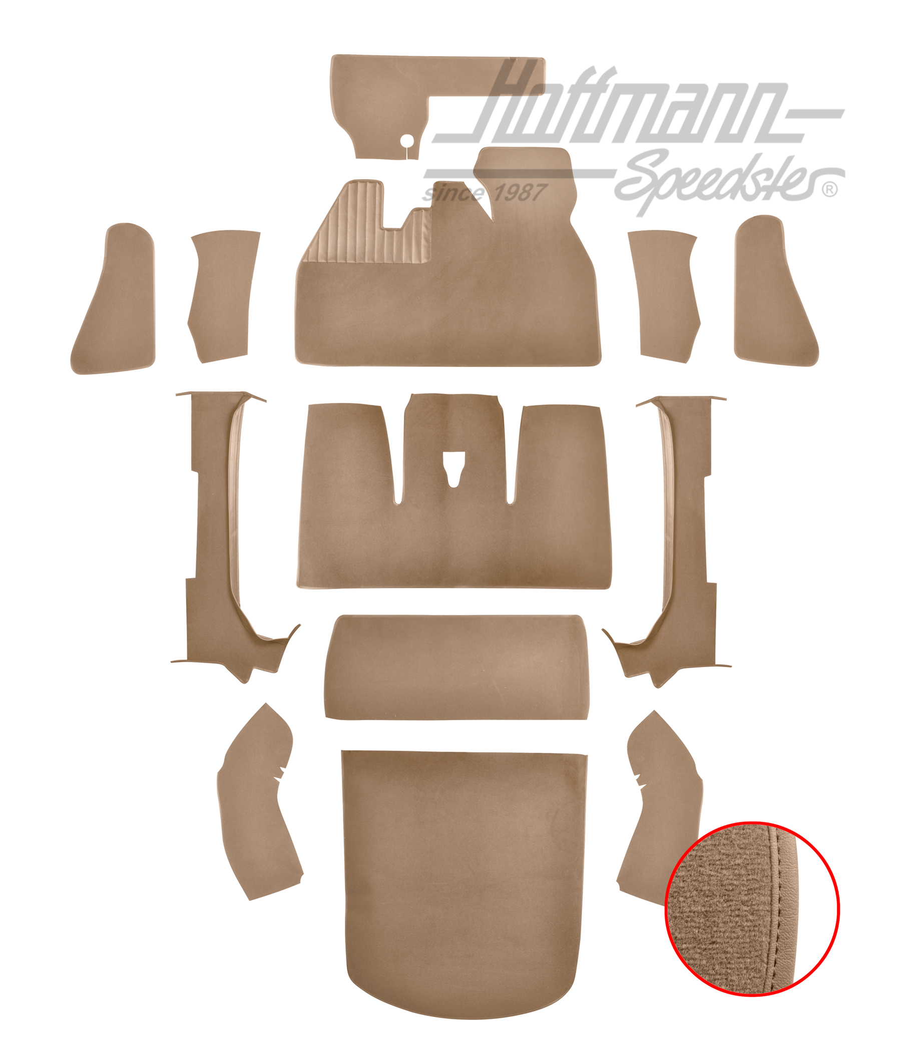 Kit moquettes, Cox Cabriolet, 1302, beige |  | 026-6025