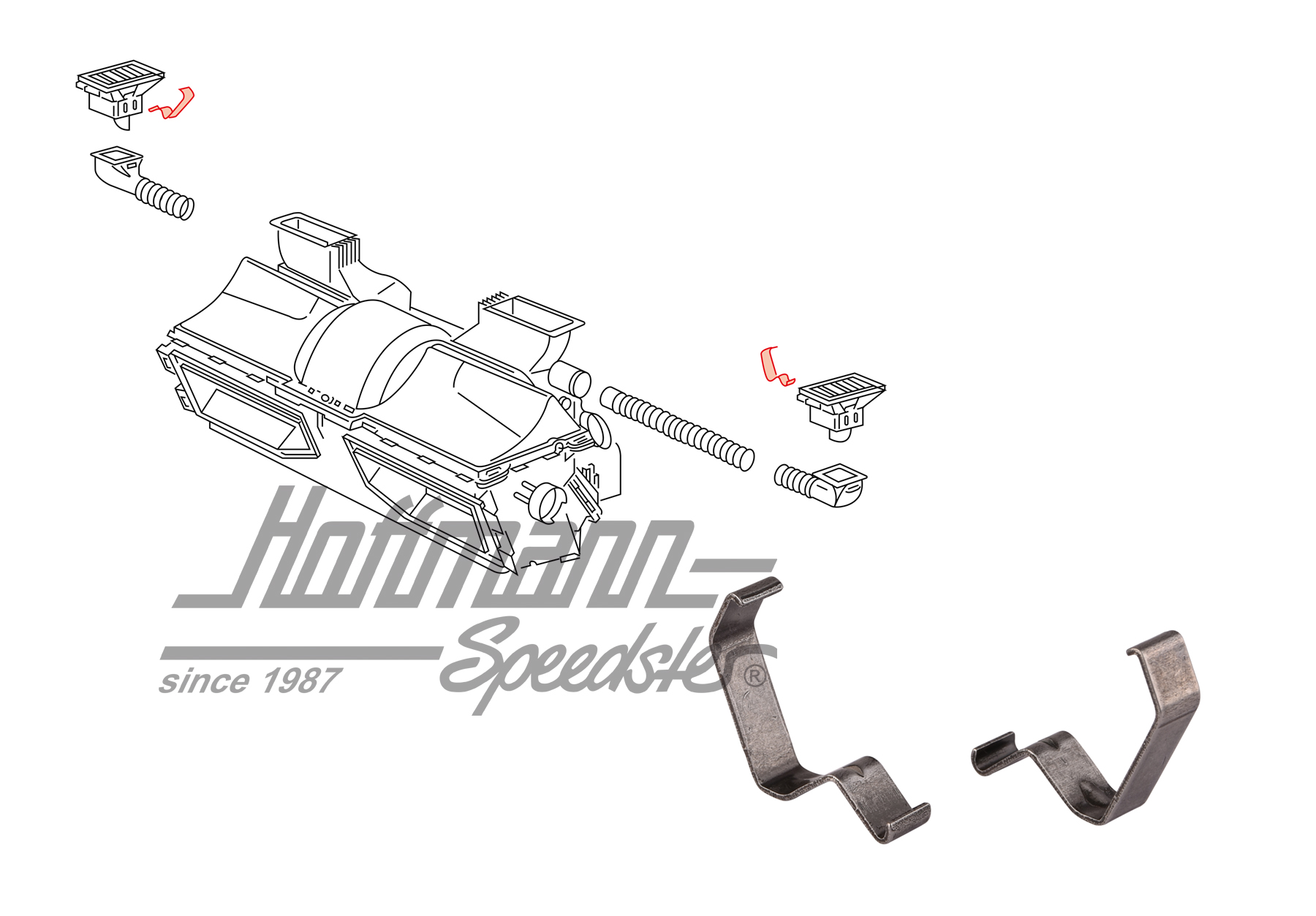 Crampons, buse d'air, tableau de bord
, G/D | 255 819 396 | 360-0270-30