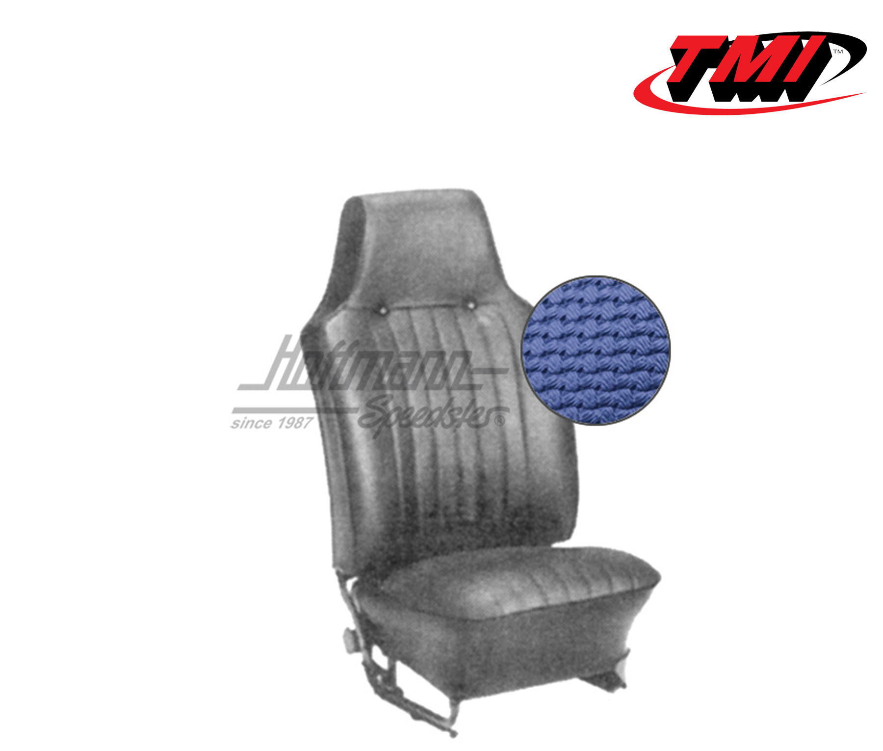 Housses de sièges, Cabriolet, 8.67-7.69, tissu natté, bleues | 43-1324-08 | 055-6720