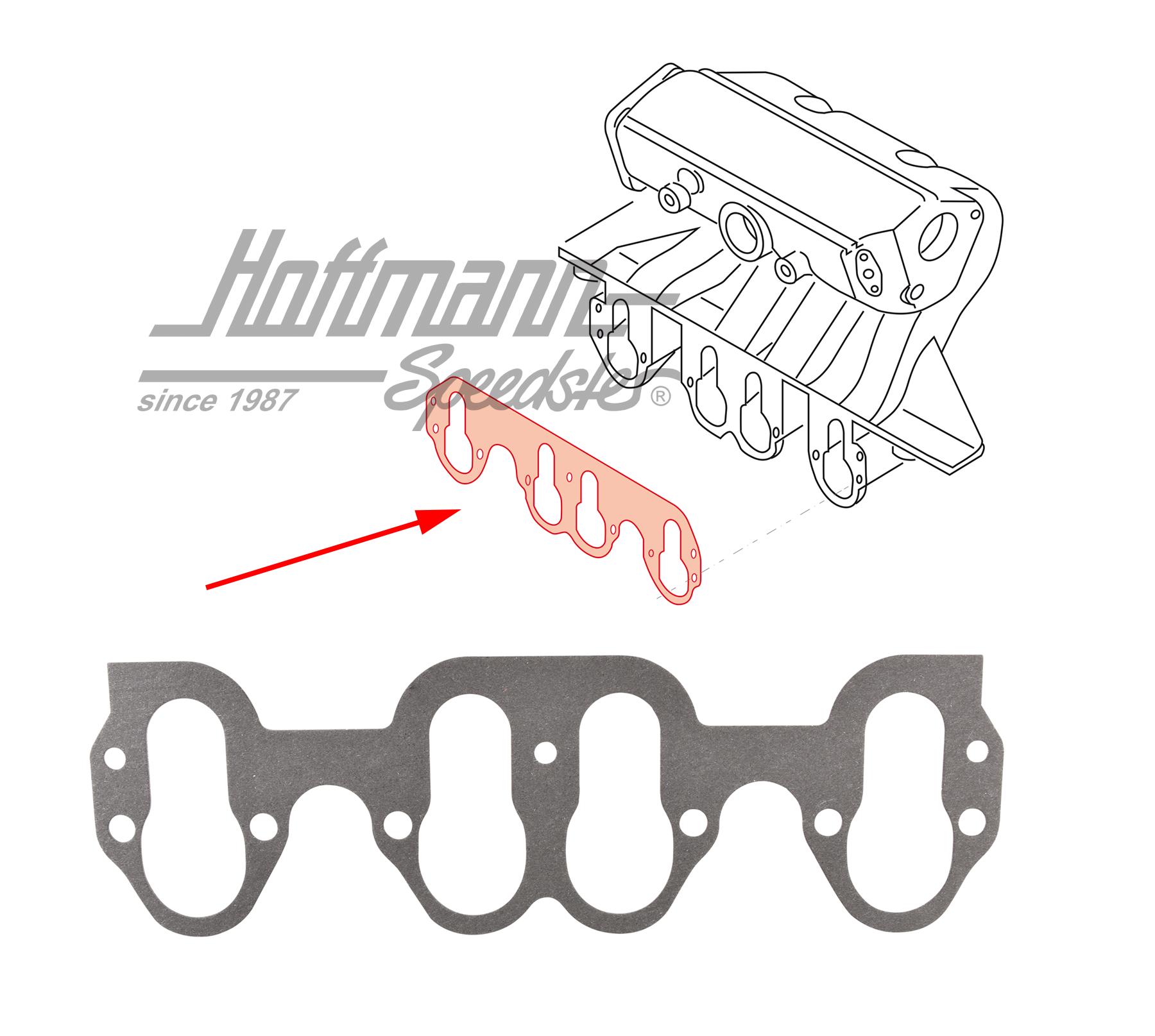 Joint, tubulure d'aspiration, 2.0, moteur à essence | 048 129 717 A | 401-1120