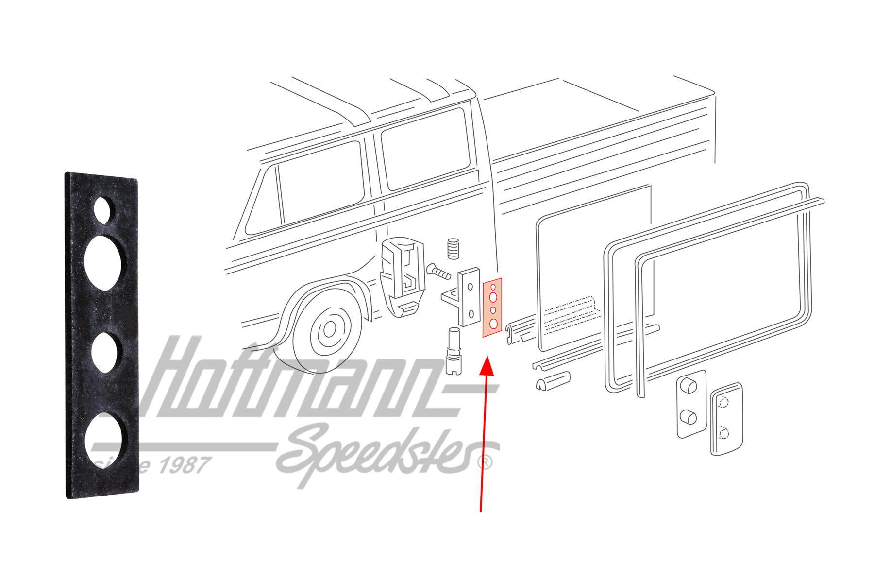 Support, contact à ouvrir, fenêtre coulissante, intérieur | 281 847 737 | 090-6118-18