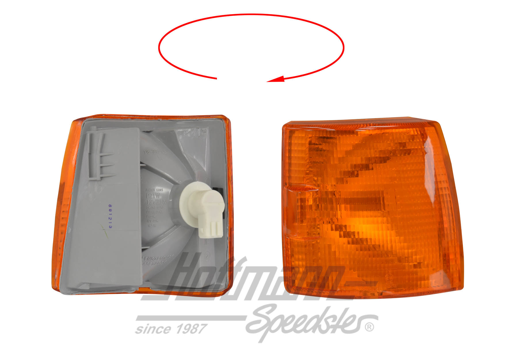 Clignotant, avant, orange, droite (court)                                                           