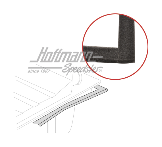 Joint, réservoir d'essence/carosserie, 1302/1303, Type 3 | 113 201 621 | 020-4998-10