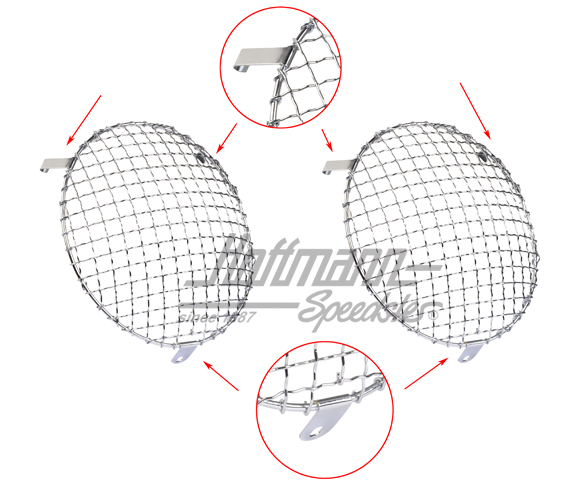 Grille pare-pierres, Porsche 911, 65-67 | HG 001 911 A | 580-1920