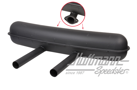 Silencieux de sport, tôle d'acier, 2x50mm, 66-73                                                    