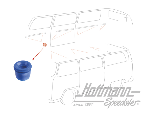 Gaine, moulure en plastique, Bus T2, 8.73-7.79 | 221 853 615 | 098-0484