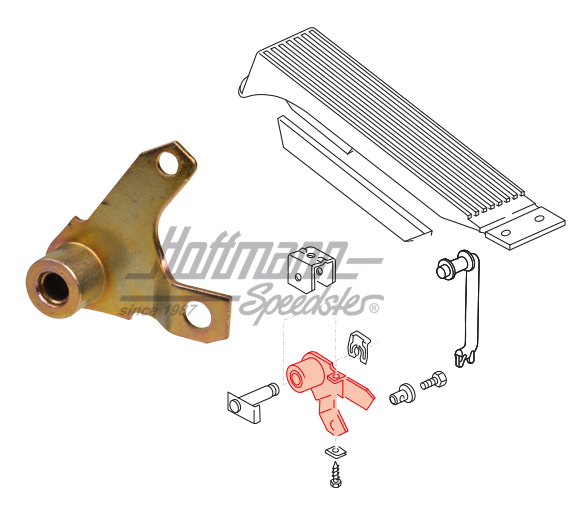 Levier, barre de pression, pédale d'accélérateur, Bus T3 | 251 721 507 A | 307-5818-06