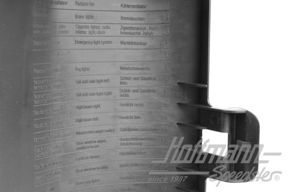 Couvre, boîte de fusibles, noir                                                                     