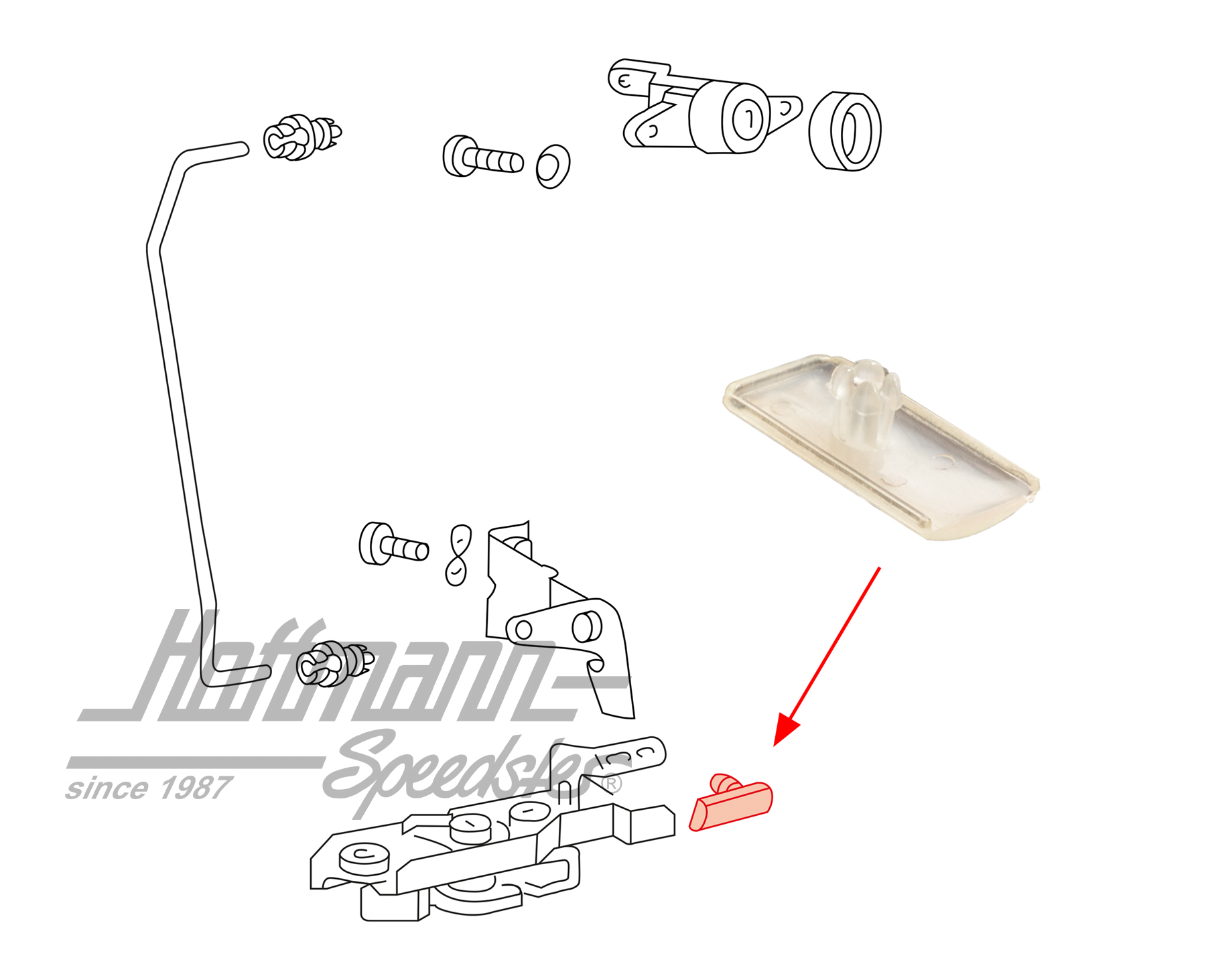 Tampon, serrure de hayon arrière
, Golf 1 Cabriolet | 155 827 545 | 180-1123-20