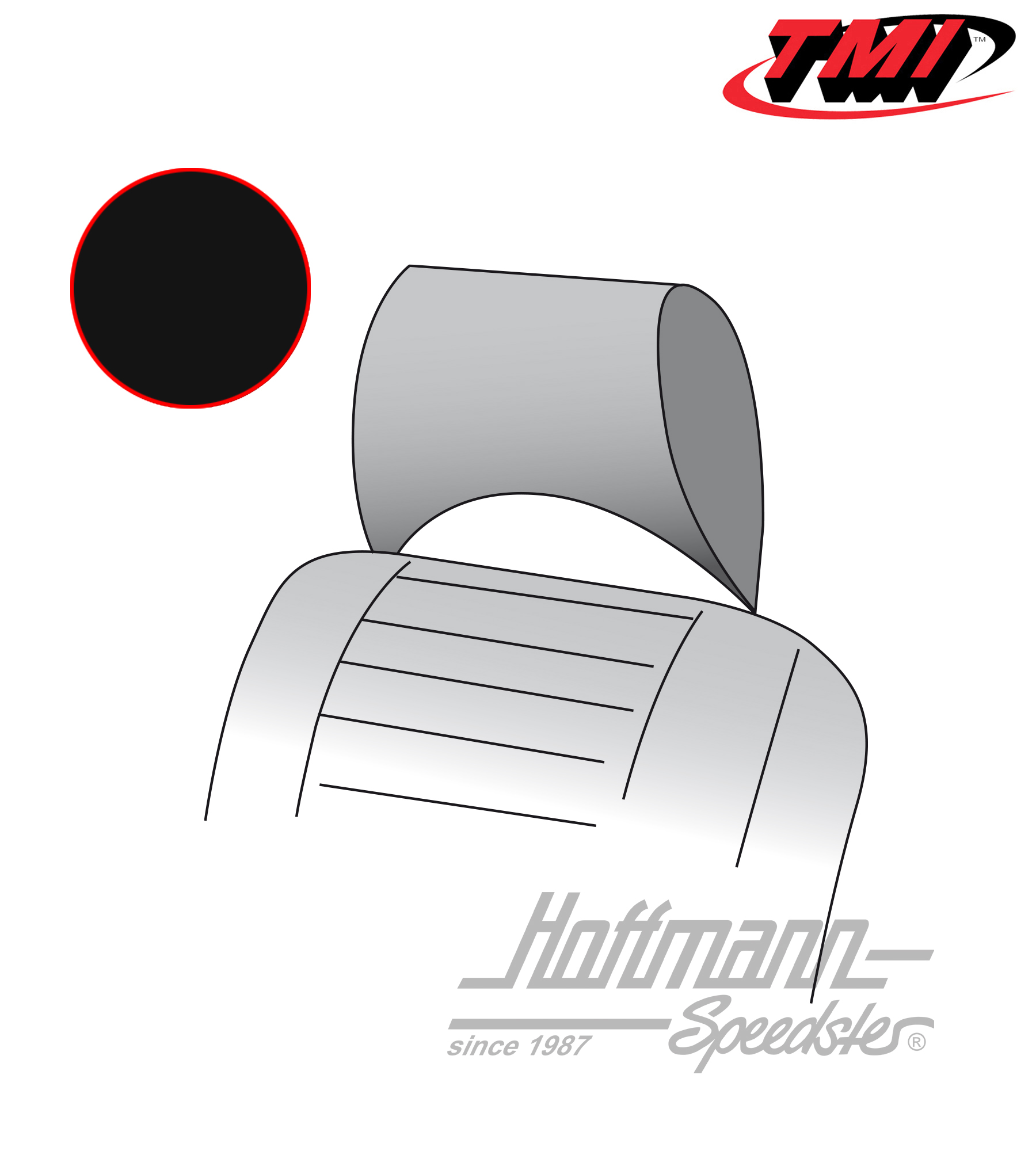 Housses d'appuie-tête, Bus T2, 73-76, noires | 43-2130-11 | 098-0640-10