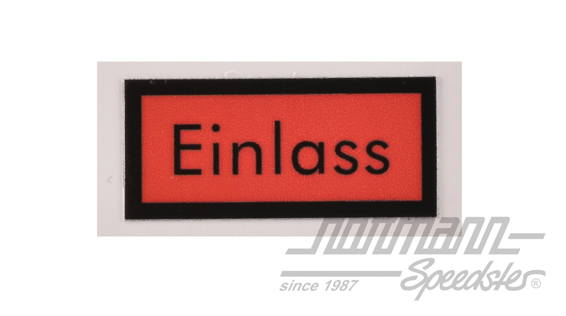 Autocollant "Einlass", filtre H, 356/912                                                            