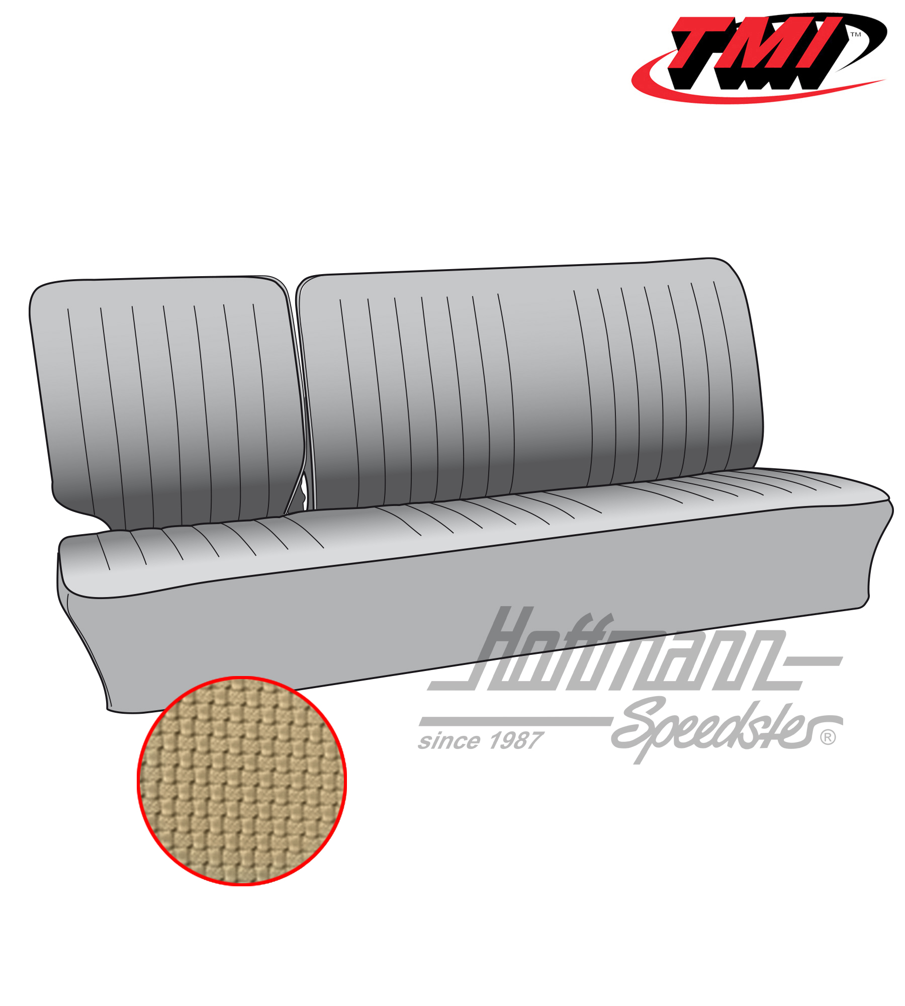 Housses de sièges, banquette centrale 1/3, 63-67, beiges | 43-2125-04 | 098-0650-30
