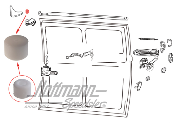 Galet directrice, guidage de galet, en haut | 211 843 423 A | 097-1040-08