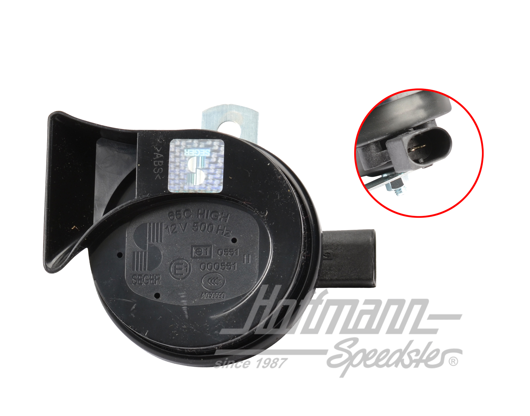 Fanfare électrique, noire, haute fréquence 500HZ | 65CI1200NEU | 200-8056-10