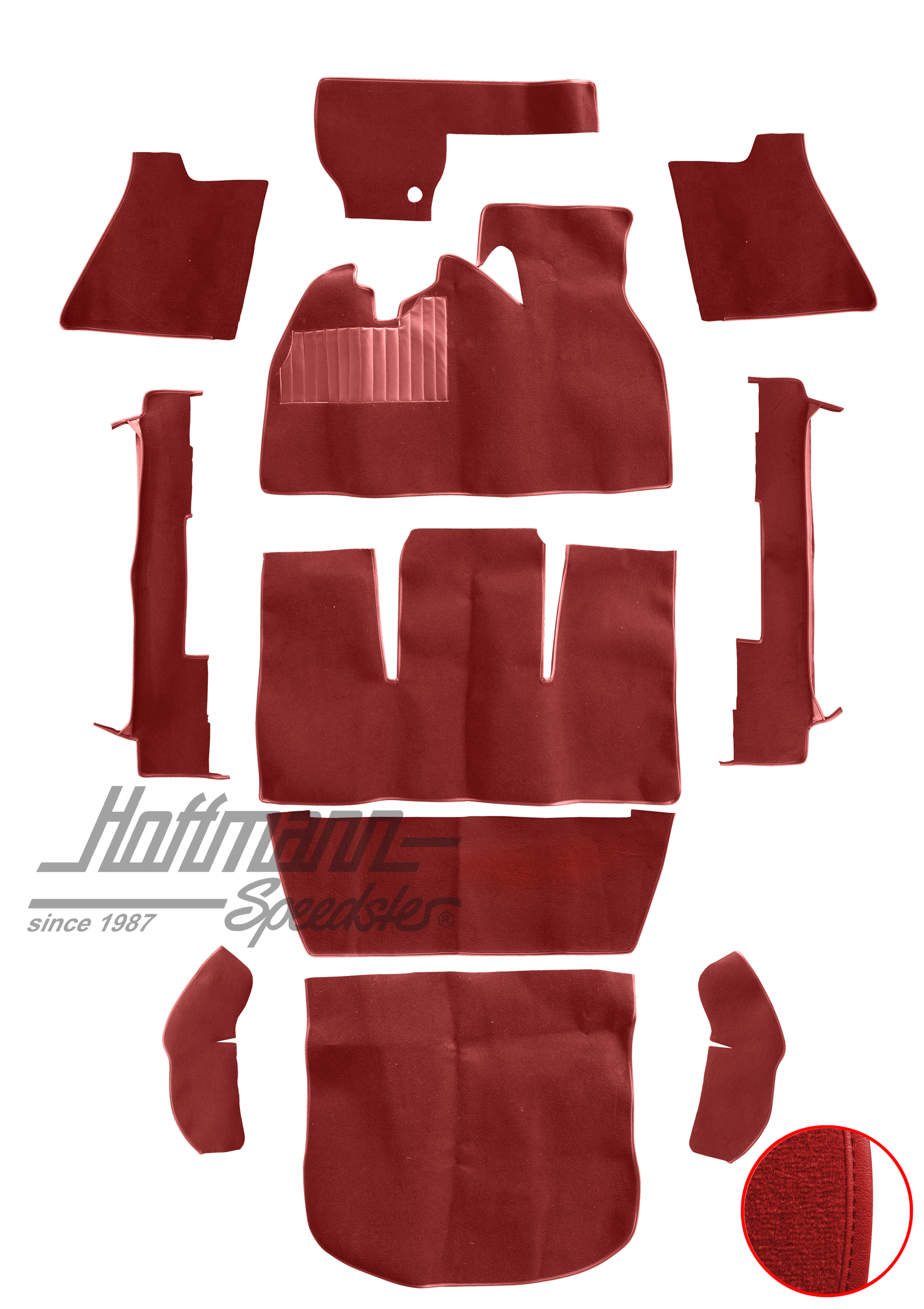 Kit moquettes, Cox Berline, 1302, rouge |  | 026-5626