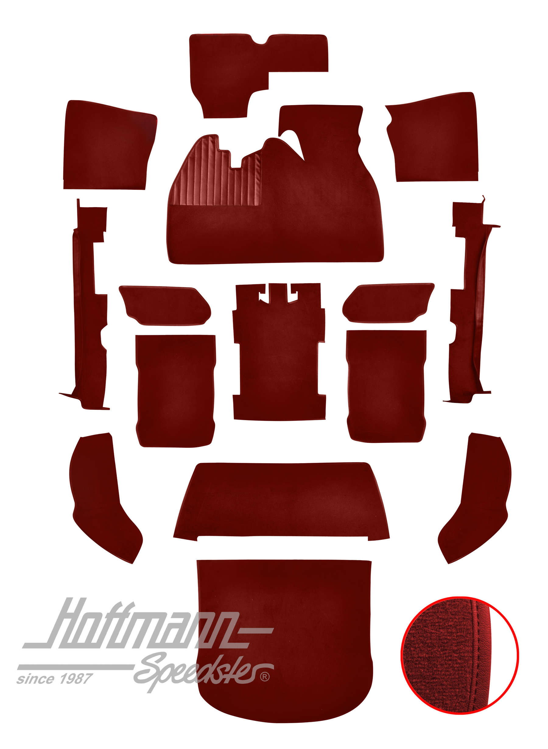 Kit moquettes, Cox Berline, 1303, rouge |  | 026-5726