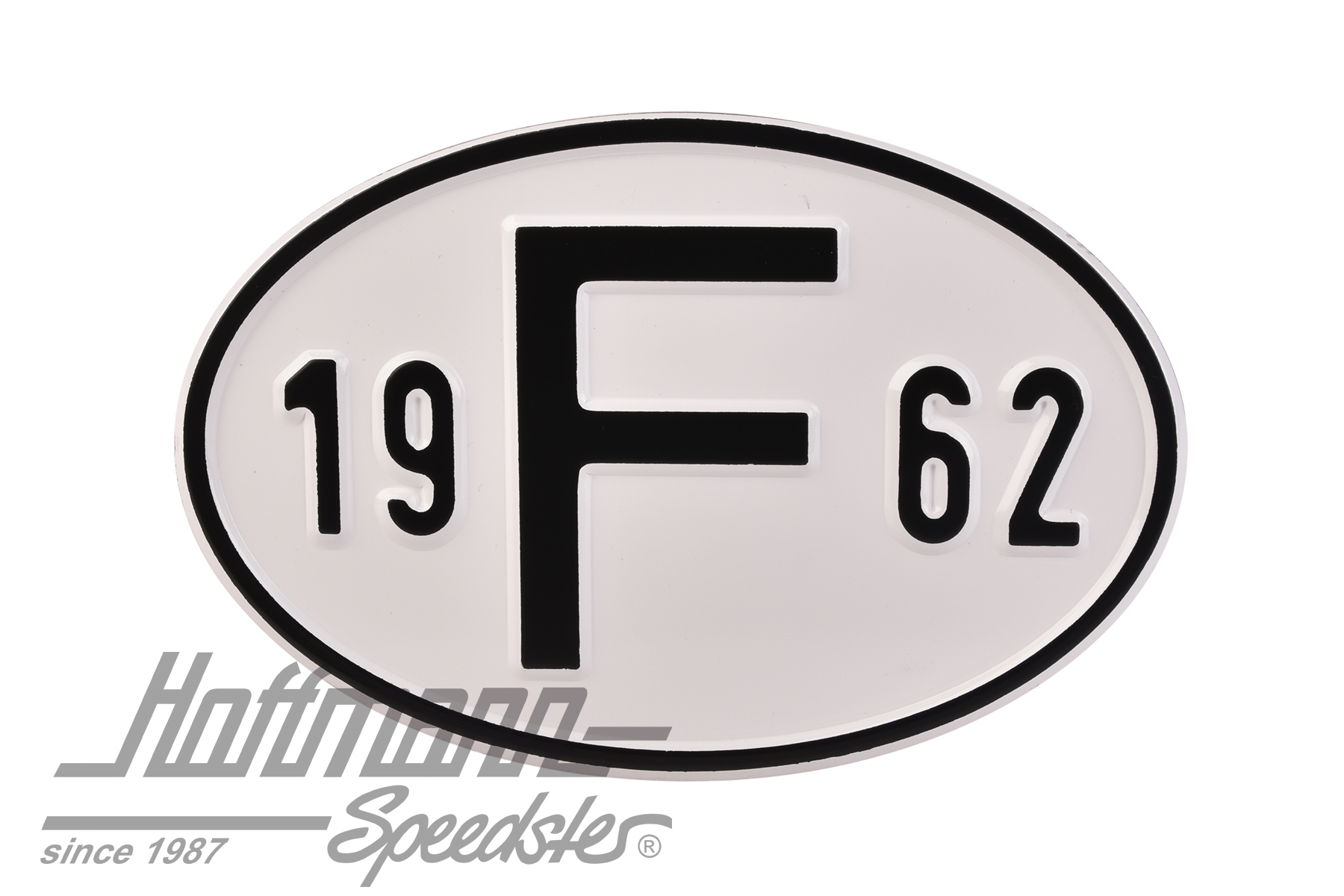 Plaque de nationalité "F", alu, avec année "1962" |  | 020-2399-62