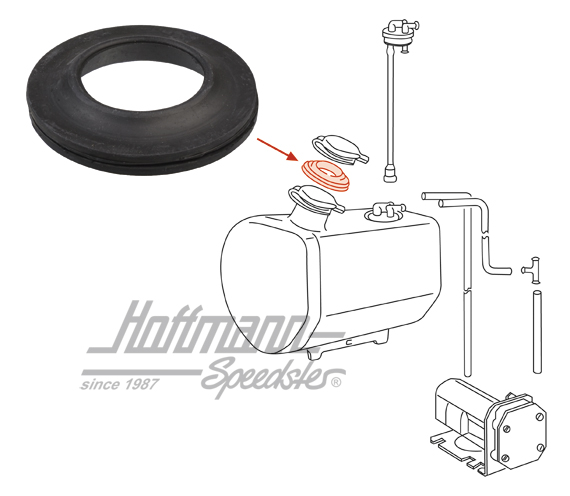 Joint, réservoir de liquide lave-glace, 68-73 | 901 628 183 00 | 580-1334-12