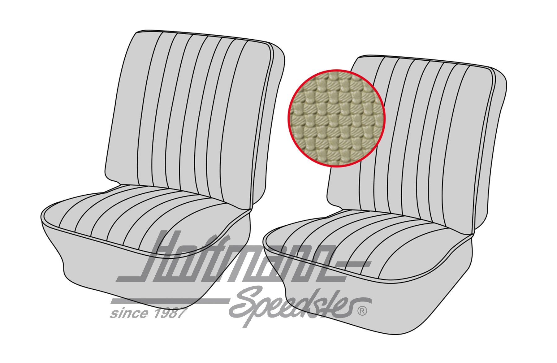 Housses de sièges, avant, Type 3, 8.64-7.72, beiges | 43-3002-04 | 069-9603-04